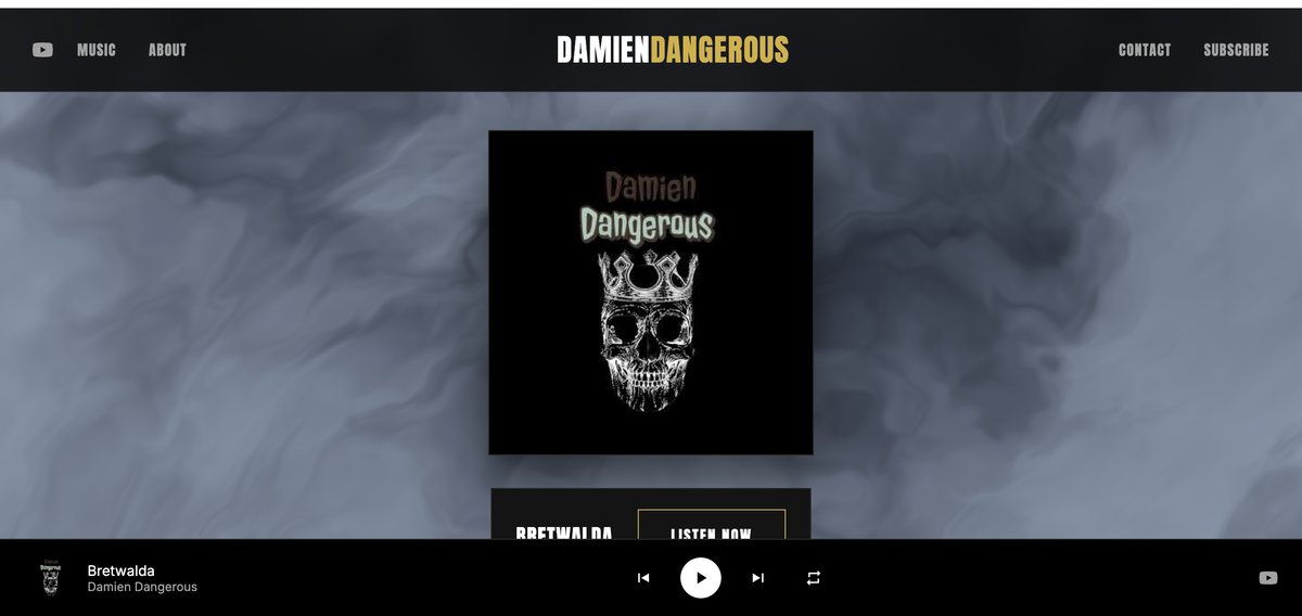 Damien Dangerous music website